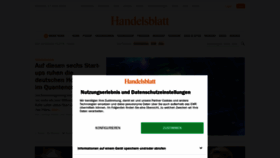What Handelsblatt.com website looked like in 2021 (3 years ago)