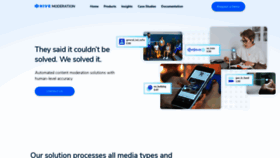What Hivemoderation.com website looked like in 2021 (3 years ago)