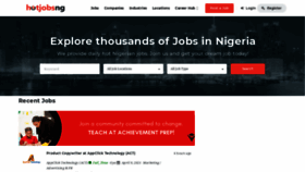 What Hotjobsng.com website looked like in 2021 (3 years ago)