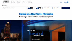 What Hiltonhonors.com website looked like in 2021 (3 years ago)