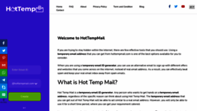 What Hottempmail.com website looked like in 2021 (3 years ago)
