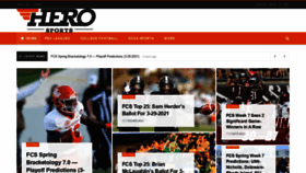 What Herosports.com website looked like in 2021 (3 years ago)
