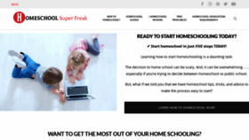 What Homeschoolsuperfreak.com website looked like in 2021 (3 years ago)