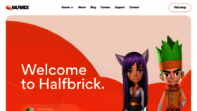 What Halfbrick.com website looked like in 2021 (3 years ago)