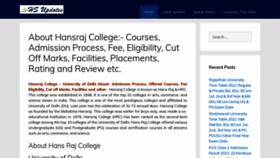 What Hansrajcollege.co.in website looked like in 2021 (3 years ago)