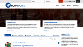 What Hopasports.com website looked like in 2021 (4 years ago)