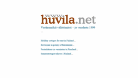 What Huvila.net website looked like in 2021 (3 years ago)
