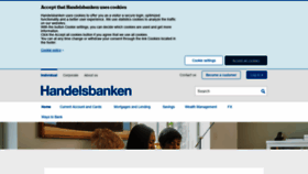 What Handelsbanken.co.uk website looked like in 2021 (3 years ago)