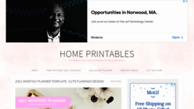 What Homeprintables.com website looked like in 2021 (3 years ago)