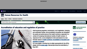 What Human-resources-health.com website looked like in 2021 (3 years ago)