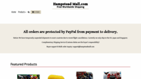What Hampsteadmall.com website looked like in 2021 (3 years ago)