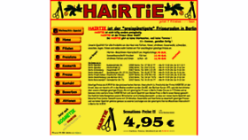 What Hairtie.de website looked like in 2021 (3 years ago)