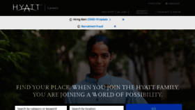 What Hyatt.jobs website looked like in 2021 (3 years ago)