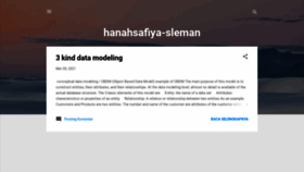 What Hanahsafiya-sleman.blogspot.com website looked like in 2021 (3 years ago)