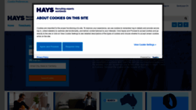What Hays.com.au website looked like in 2021 (2 years ago)