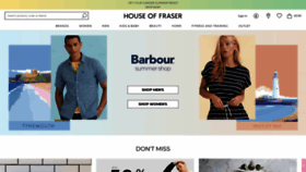What Houseoffraser.com website looked like in 2021 (2 years ago)