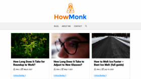What Howmonk.com website looked like in 2021 (2 years ago)