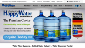 What Happywater.my website looked like in 2021 (3 years ago)