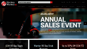 What Hockeymonkey.ca website looked like in 2021 (3 years ago)