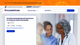What Healthfinder.gov website looked like in 2021 (2 years ago)