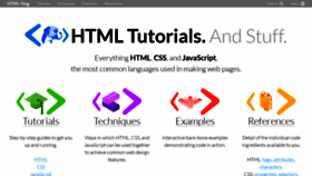What Htmldog.com website looked like in 2021 (2 years ago)