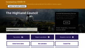 What Highland.gov.uk website looked like in 2021 (2 years ago)
