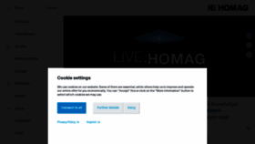 What Homag.com website looked like in 2021 (2 years ago)