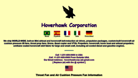 What Hoverhawk.com website looked like in 2021 (2 years ago)