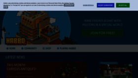 What Habbo.com website looked like in 2021 (2 years ago)