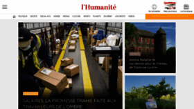 What Humanite.fr website looked like in 2021 (3 years ago)