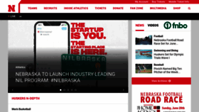 What Huskers.com website looked like in 2021 (2 years ago)