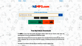 What H2mp3.com website looked like in 2021 (2 years ago)