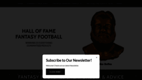 What Halloffamefantasyfootball.com website looked like in 2021 (2 years ago)