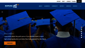 What Hopkinsschools.org website looked like in 2021 (2 years ago)
