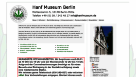 What Hanfmuseum.de website looked like in 2021 (2 years ago)