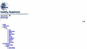 What Healthyskepticism.org website looked like in 2021 (4 years ago)
