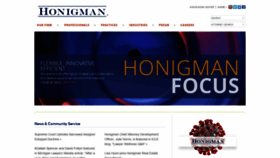 What Honigman.com website looked like in 2021 (2 years ago)