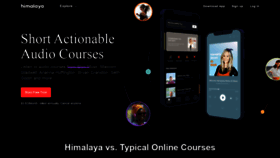 What Himalaya.com website looked like in 2021 (2 years ago)