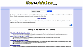 What Howtoadvice.com website looked like in 2021 (2 years ago)