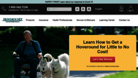 What Hoveround.com website looked like in 2021 (2 years ago)
