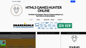What Huntergames.online website looked like in 2021 (2 years ago)