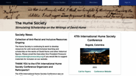 What Humesociety.org website looked like in 2021 (2 years ago)
