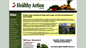 What Healthyaction.com.au website looked like in 2021 (2 years ago)