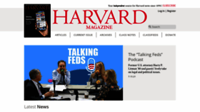 What Harvardmagazine.com website looked like in 2021 (2 years ago)