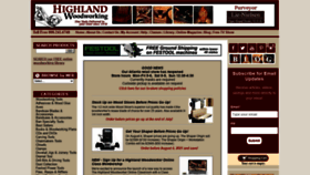What Highlandwoodworking.com website looked like in 2021 (2 years ago)