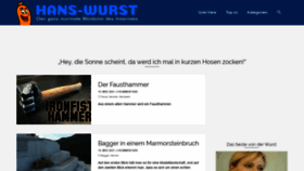 What Hans-wurst.de website looked like in 2021 (2 years ago)