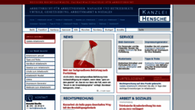 What Hensche.de website looked like in 2021 (2 years ago)