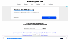 What Hashdecryption.com website looked like in 2021 (2 years ago)