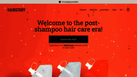 What Hairstory.com website looked like in 2021 (2 years ago)