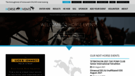 What Horse-events.co.uk website looked like in 2021 (2 years ago)
